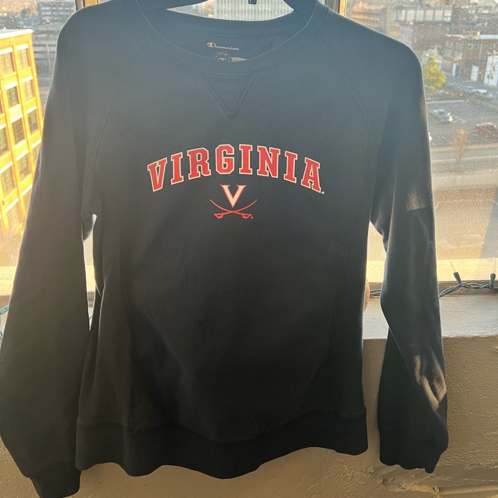 Stylish UVA navy blue sweatshirt